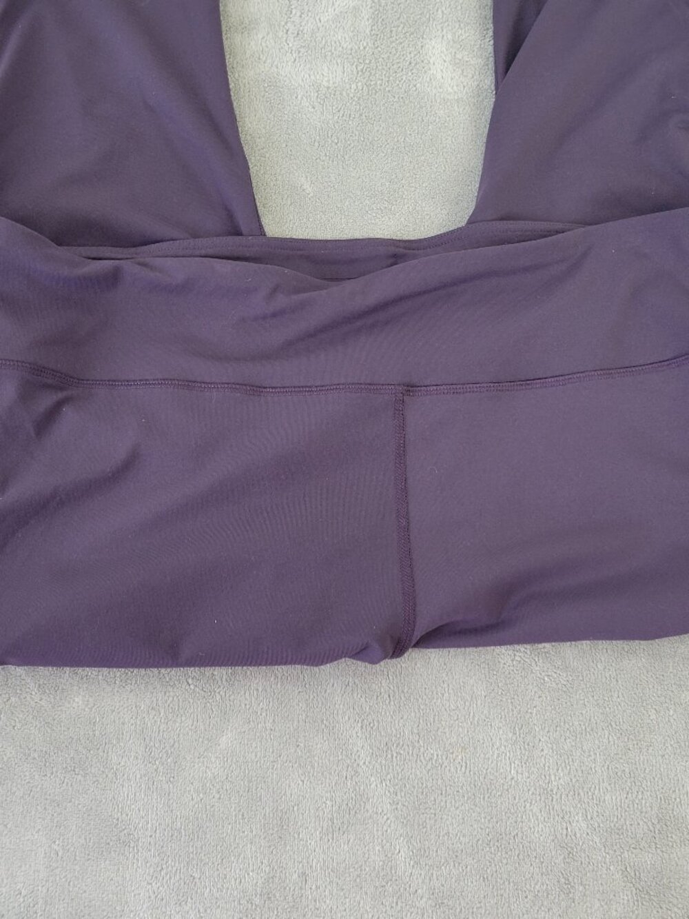 Shape Women’s 3X Leggings Capri Purple Mesh Side Faux Lace-up Stretch PUR48E